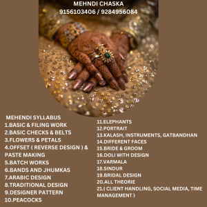 MEHENDI MEHNDI CLASS COURSE ACADEMY PROFESSIONAL HEENA ADVANCE