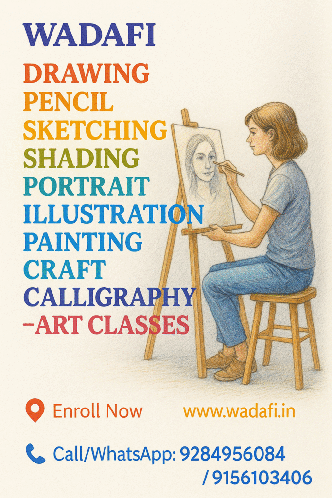 Drawing Pencil Sketching Shading Portrait Illustration Painting Craft Calligraphy Art Classes​